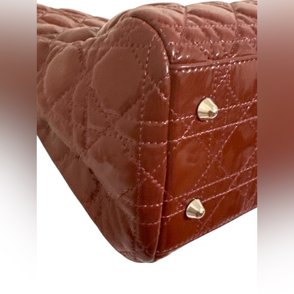 Dior Bag Red Patent Leather Quilted Vintage Preowned - Picture 10 of 15
